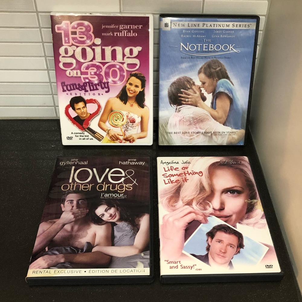 4 romantic movies DVD lot